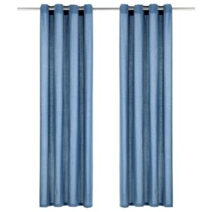 Zasłony na kółkach VIDAXL, niebieskie, 140x175 cm, 2 szt