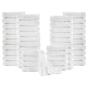 Ręczniki hotelowe VIDAXL, białe, 350 g/m², 30x30 cm, 50 szt