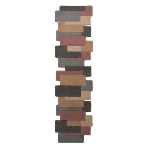 Wełniany chodnik Flair Rugs Collage Earthy, 60x230 cm