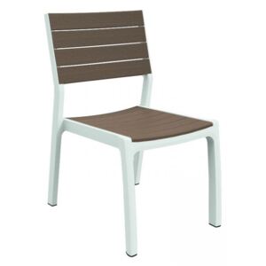 Designerskie krzesło ogrodowe HARMONY - białe + cappuchino