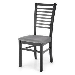 Krzesło GERARD 6 czarne/szare drewniane HALMAR