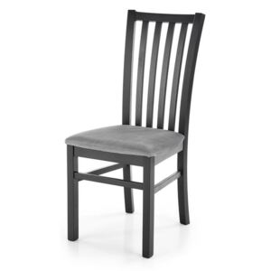 Krzesło GERARD 7 czarne/szare drewniane HALMAR