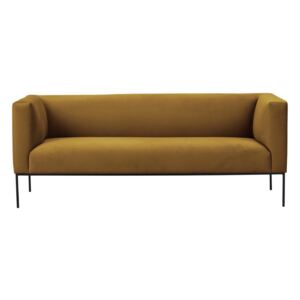 Żółta aksamitna 2-osobowa sofa Windsor & Co Sofas Neptune