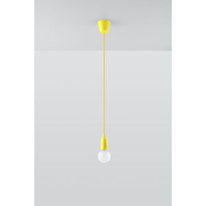 SOLLUX Stylowa Oryginalna Lampa Wisząca DIEGO 1 Żółta Pojedyncze Oświetlenie Sufitowe LED