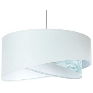 Biało-niebieska lampa wisząca z abażurem - EXX04-Akra