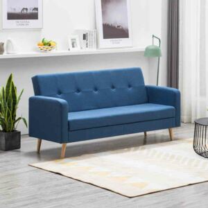 Sofa materiałowa, niebieska