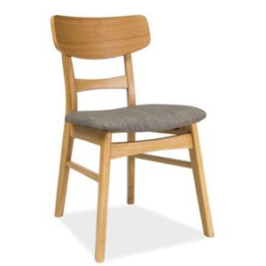 Krzesło CD-61 szare/dębowe nogi