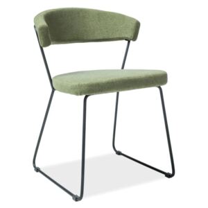 Krzesło HELIX zielone tapicerowane