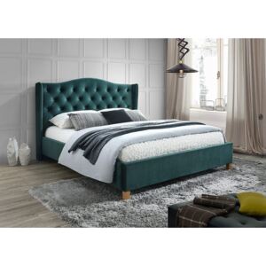 Łóżko ASPEN velvet 160x200 zielone