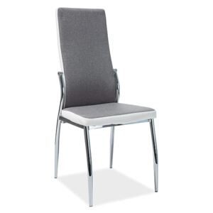 Krzesło H-237 szary/chrom białe boki Signal