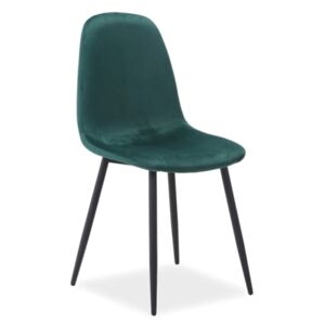 Krzesło FOX VELVET zielone/czarne