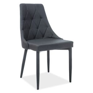 Krzesło TRIX czarne tapicerowane