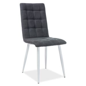 Krzesło OTTO czarne/białe tkanina