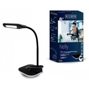 Lampka biurkowa LED INQ Nilsen Nelly PX035, czarna, 11,5 W