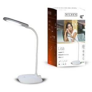 Lampka biurkowa LED INQ Nilsen Lisa PX015, biała, 6,5 W