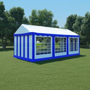 Namiot ogrodowy z PVC, 3x6 m, niebiesko-biały