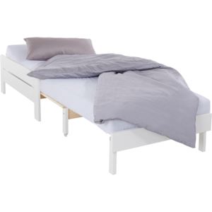 Składane, białe łóżko bez materaca, 80cm