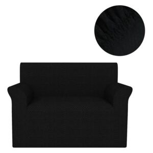 Elastyczny pokrowiec na sofę, pikowany, czarny