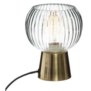 Lampa szklana LAYE z okrągłym abażurem, Ø 15 cm, kolor złoty