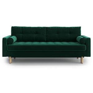 Sofa Esme II pikowana z funkcją spania, Bottle Green