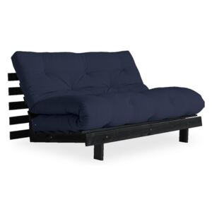 Sofa rozkładana z ciemnoniebieskim obiciem Karup Design Roots Black/Navy