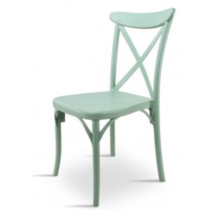 Krzesło z tworzywa do jadalni, kuchni, na taras, do ogrodu K 1005 - kolor miętowy