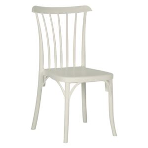 Krzesło z tworzywa do jadalni, kuchni, na taras, do ogrodu K 1006 - kolor biały