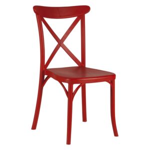 Krzesło z tworzywa do jadalni, kuchni, na taras, do ogrodu K 1005 - kolor ceglany