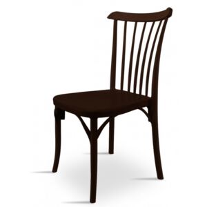 Krzesło z tworzywa do jadalni, kuchni, na taras, do ogrodu K 1006 - kolor brązowy