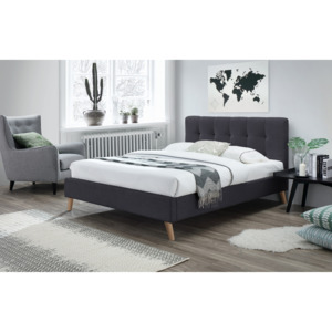 Łóżko Maci, tapicerowane, 200 cm x 160 cm, szare
