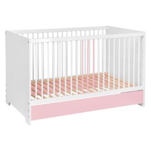 Różowo-białe łóźeczko dziecięce KICOTI Circle, 70x140 cm
