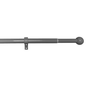 Karnisz regulowany komplet KULA 16/19 mm, 120 - 230 cm, czarny nikiel bez kółek