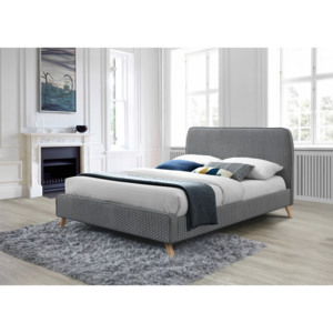 Łóżko Astrid, tapicerowane, 200 cm x 160 cm szare