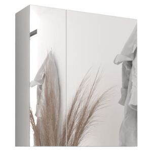 Darmowa dostawa Szafka łazienkowa z lustrem biała 60 cm