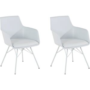 Eleganckie, wyrafinowane białe krzesła - 2 sztuki