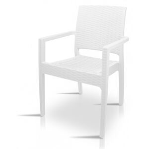 Nowoczesne krzesło na taras, do ogrodu, restauracji K 1023 - kolor biały