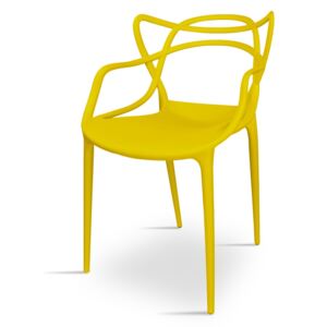 Nowoczesne krzesło do jadalni, salonu, inspirowane modelem Masters K 1002 - kolor żółty