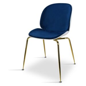 Krzesło tapicerowane K 1053 - kolor niebiesko-biały