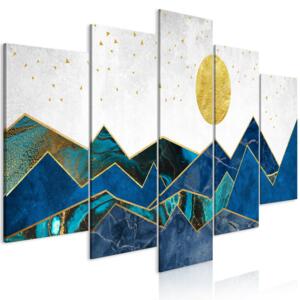 Obraz na płótnie włoskim - Wzgórza lapis lazuli 200x100 inspiracje 5 części