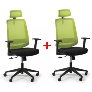 Krzesło biurowe Rich 1 + 1 GRATIS, zielony