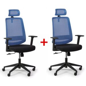 Krzesło biurowe Rich 1 + 1 GRATIS, niebieski