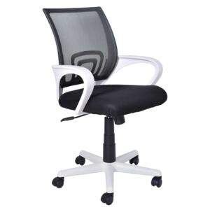 Fotel biurowy Bianco biało-czarny