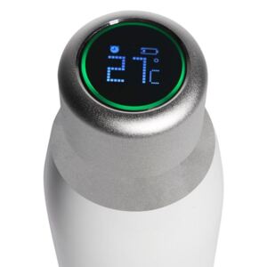 PURO Butelka termiczna 500ml INOX z inteligentną nakrętka LED (biała)