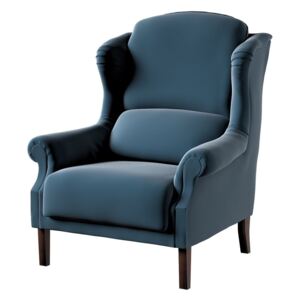 Fotel DEKORIA Velvet, pruski błękit, 85x74x107 cm