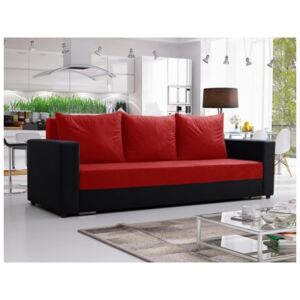 Klasyczna kanapa sofa Mojito czerwono czarna