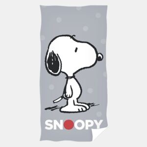 Dziecięcy ręcznik Snoopy szary 140 cm