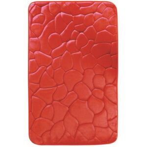 Dywanik łazienkowy z pianką pamięciową Kamienie czerwony, 40 x 50 cm