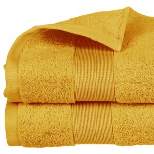 Ręcznik kąpielowy bawełniany, 150 x 100 cm, kolor żółty