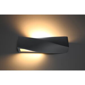 Atrakcyjna lampa ścienna Kinkiet SIGMA SZARY ceramiczny oprawa E27 kolor szary styl nowoczesny idealna do salonu korytarza sypialni oświetlanie minimalistyczny design LED Sollux Ligthing