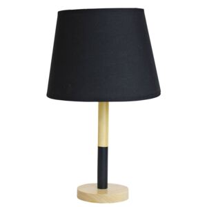 Lampa stołowa COSY LOFT, drewniana, 23 x 42 cm, kolor czarny
